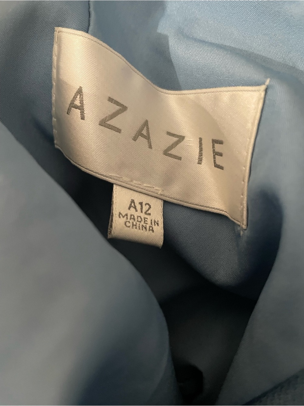 Azazie Steel Blue Cowl Neck Spaghetti-Strap Maxi Dress - Picture 8 of 8